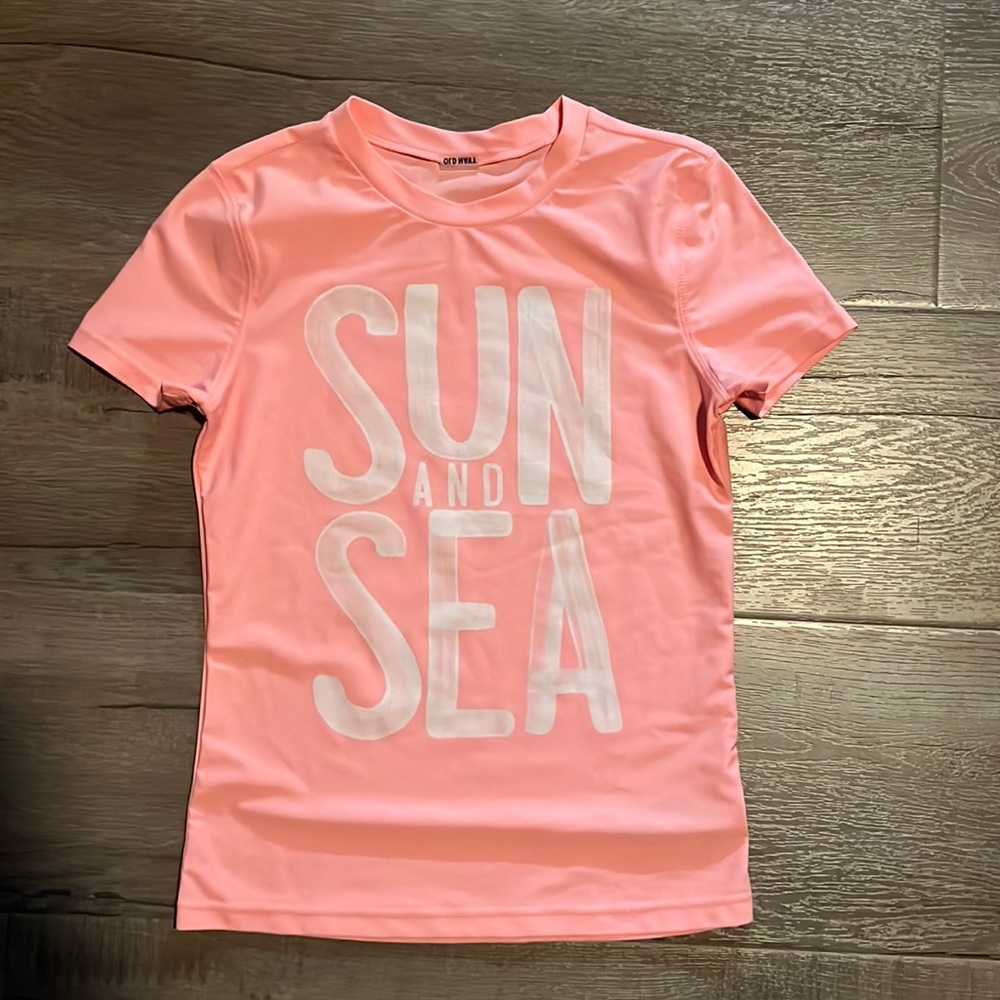 Old Navy Rash Guard - girls swim shirt / cover up ☀️ Size Large “Sun and Sea”